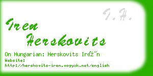 iren herskovits business card